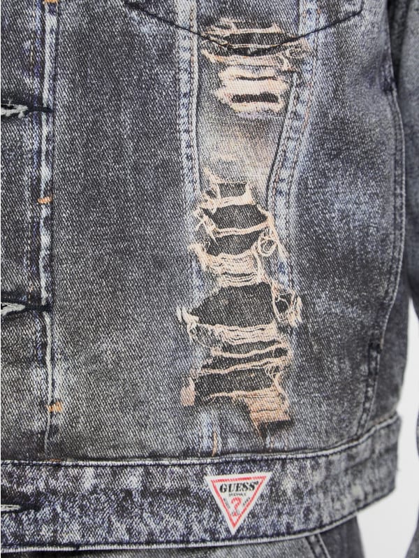 GUESS Originals Printed Trucker Denim Jacket | GUESS
