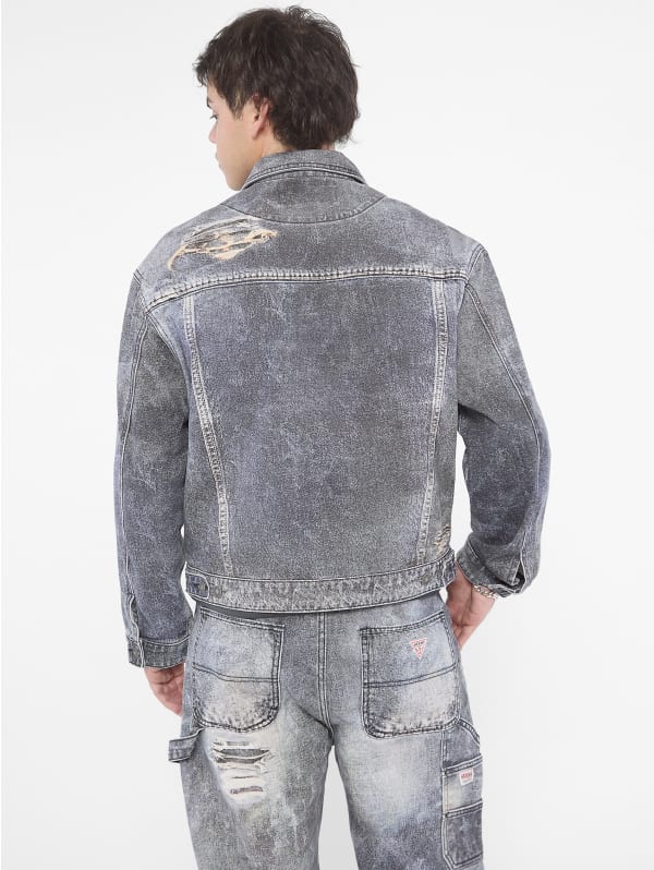 GUESS Originals Printed Trucker Denim Jacket | GUESS