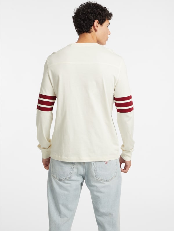 Number 81 Striped Long-Sleeve Tee | GUESS Jeans
