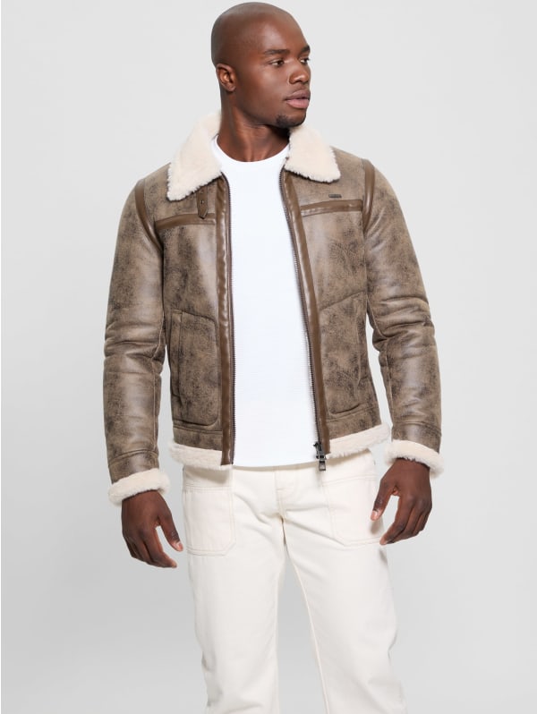 Aviator Shearling Jacket | GUESS Canada