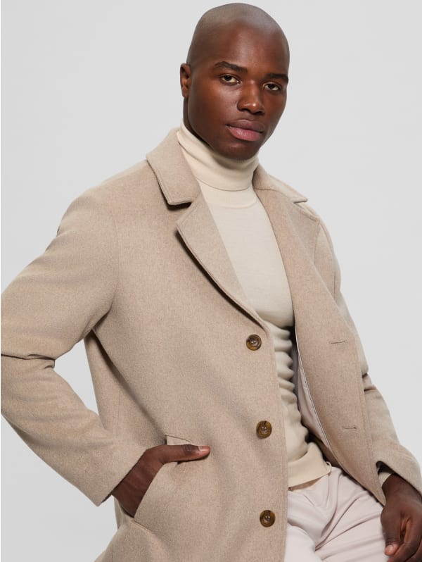 Eco Wool-Blend Fitted Coat | GUESS