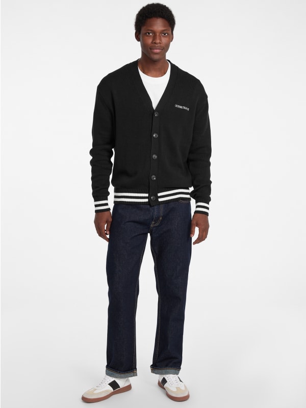 Embroidered Logo Varsity Cardigan | GUESS