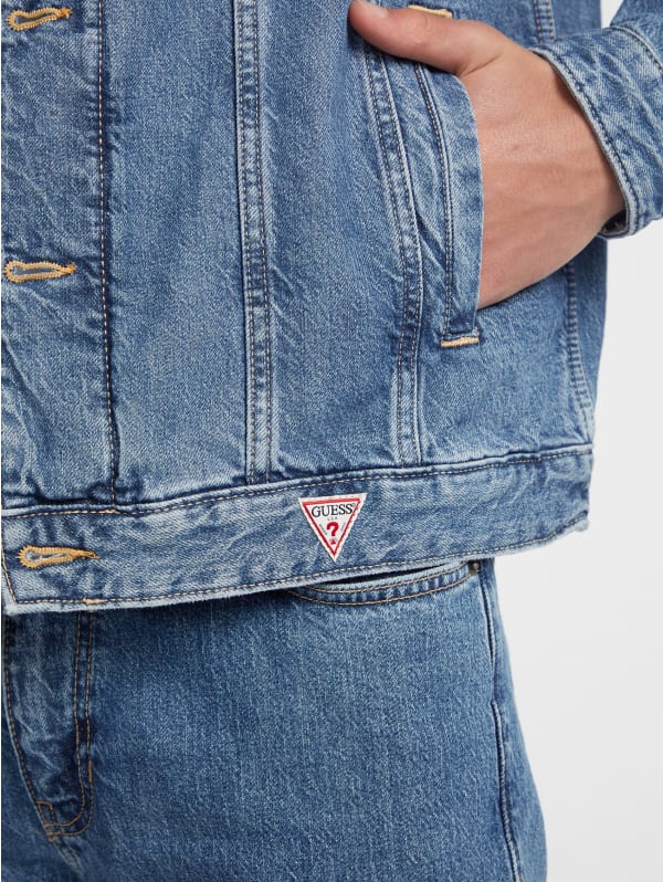 Oversized Denim Trucker Jacket | GUESS Canada Oversized Denim Trucker Jacket | GUESS Canada