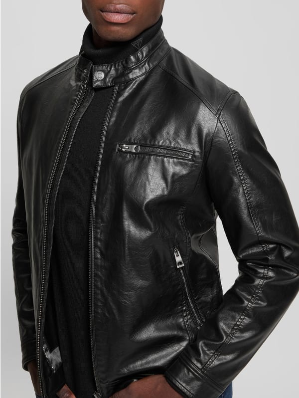 Faux-Leather Biker Jacket | GUESS