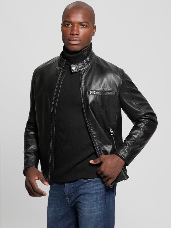 Faux-Leather Biker Jacket | GUESS