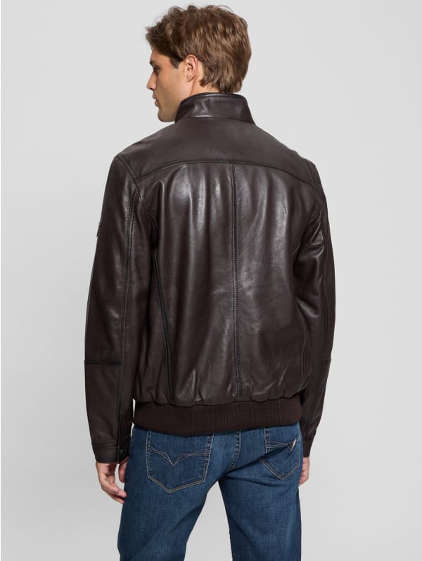 GUESS - ゲス シングルライダースジャケット M ブラウン Guess