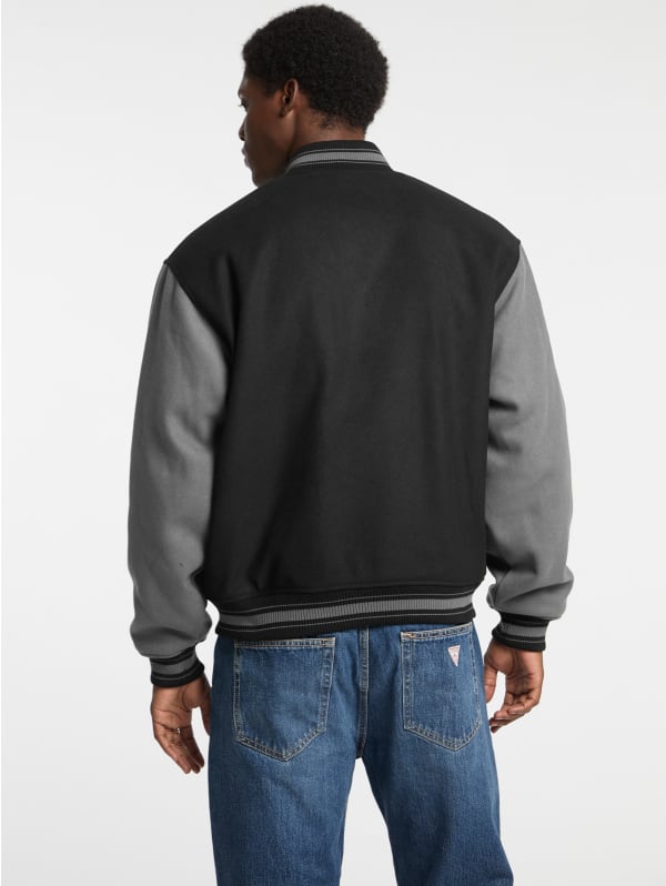 Eco Embroidered Varsity Jacket | GUESS Jeans