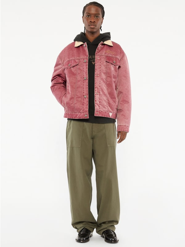 GUESS Originals Washed Twill Trucker Jacket | GUESS