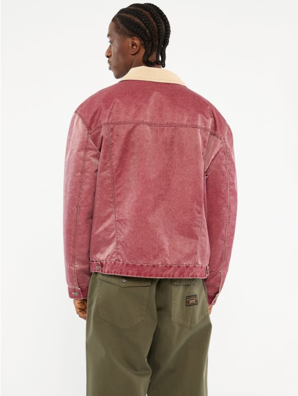 GUESS Originals Washed Twill Trucker Jacket | GUESS