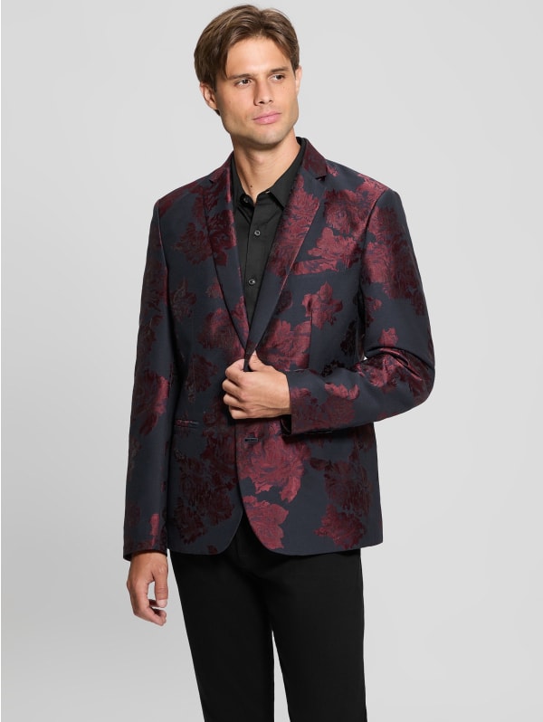 【あすつく】 Jacquard Floral GUESS | Blazer ジャケット・アウター