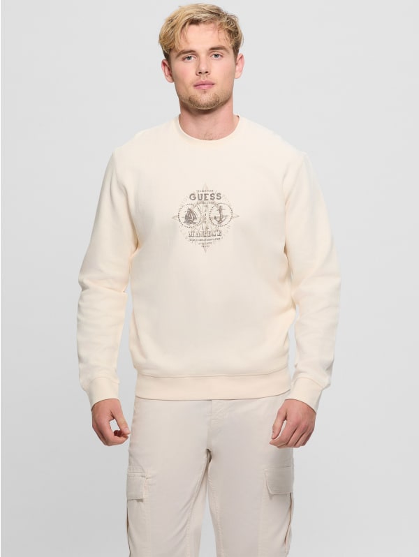 Eco Signature Anchor Sweatshirt | GUESS Eco Signature Anchor Sweatshirt | GUESS