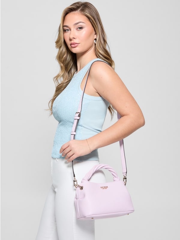 【GUESS ゲス】SANSA TWISTED TOP HANDLE サッチェル Sansa Top-Handle Bag | GUESS