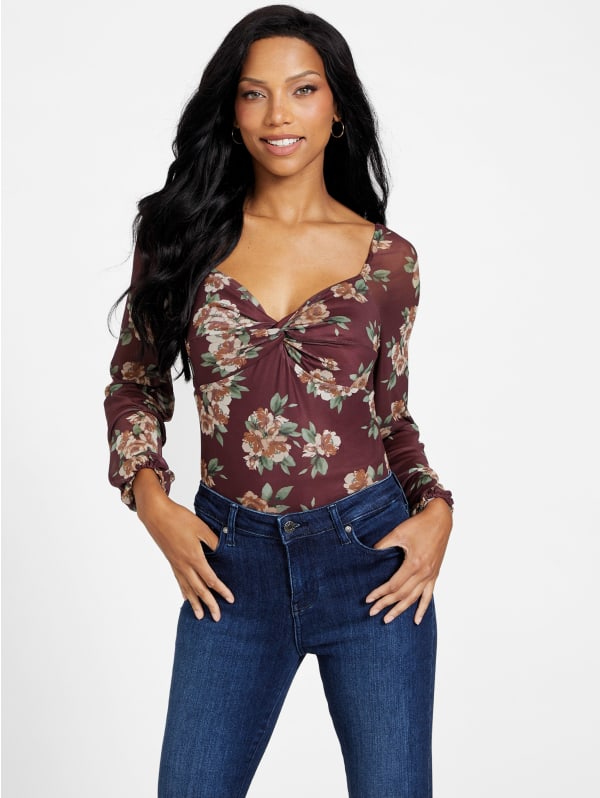 安価 ワタナベ Nicole Floral Mesh Bodysuit | GUESS Factory パソコンデスク