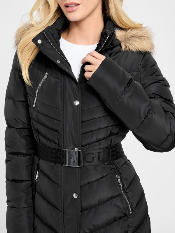Stevie Hooded Puffer Coat | GUESS Factory