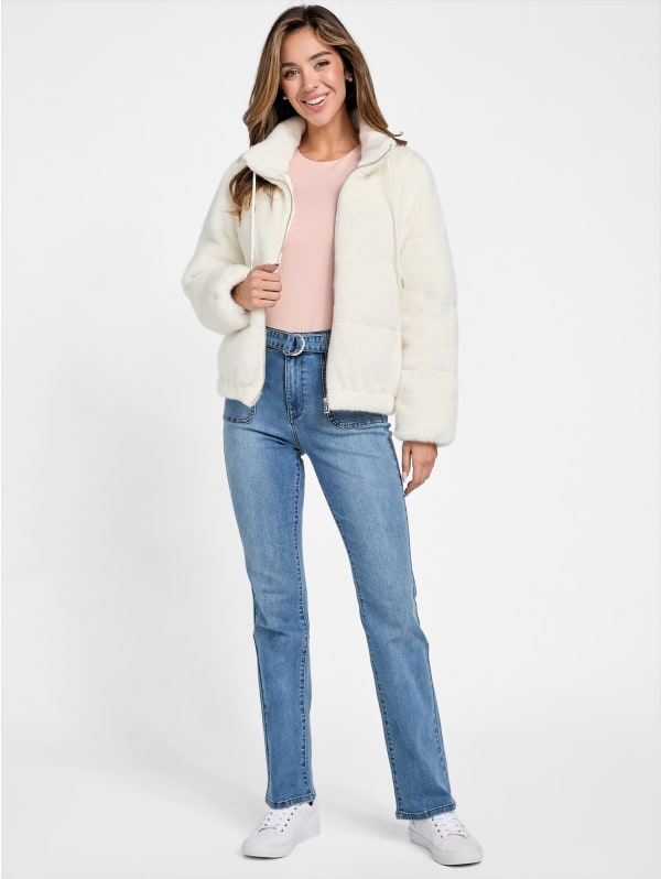 Zarleen Faux-Fur Jacket | GUESS Factory