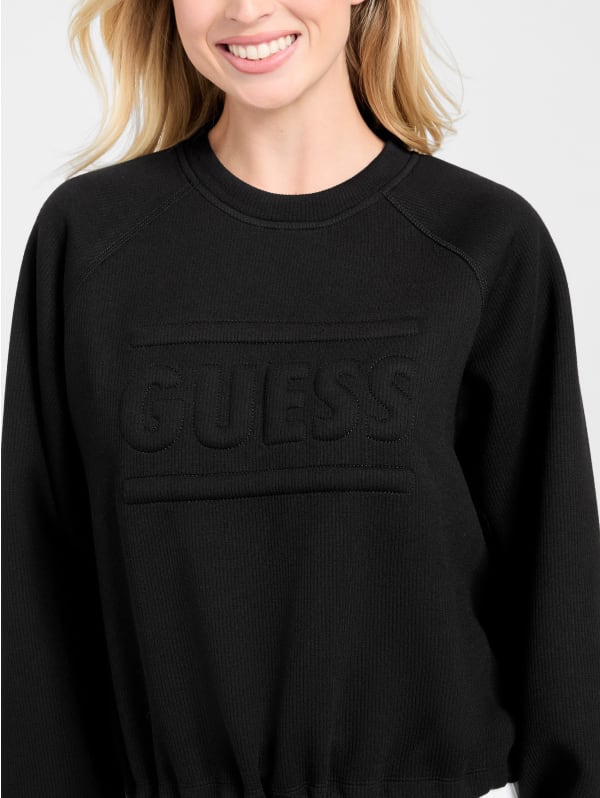 Erandy Logo Crewneck Sweatshirt | GUESS Factory Erandy Logo Crewneck Sweatshirt | GUESS Factory
