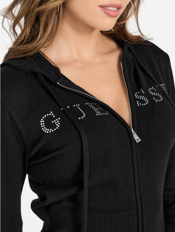Lainey Logo Zip Hoodie | GUESS Factory