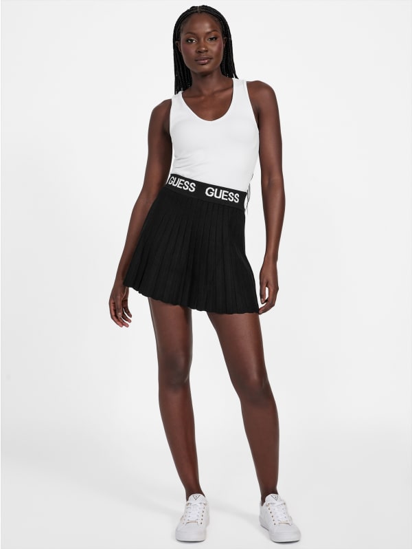 Elise Pleated Sweater Skirt | GUESS Factory