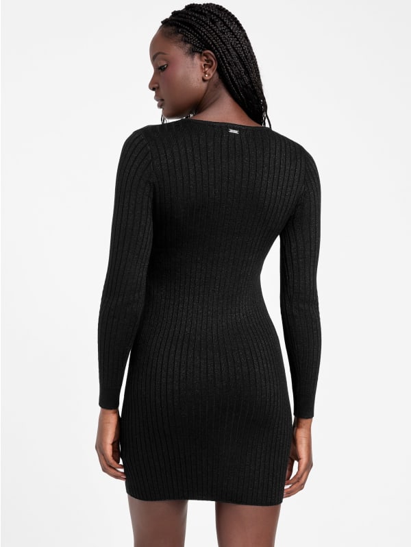 Angelica Shimmer Sweater Dress | GUESS Factory