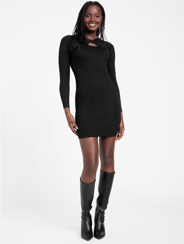 Angelica Shimmer Sweater Dress | GUESS Factory