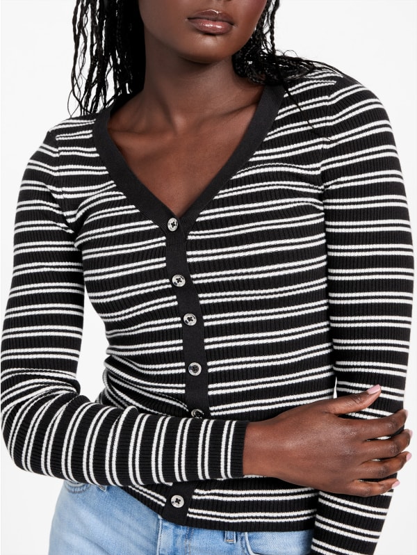 Ella Striped Sweater Top | GUESS Factory Ella Striped Sweater Top | GUESS Factory