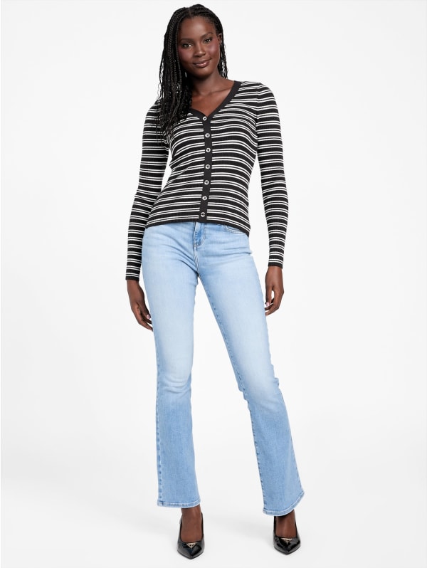 Ella Striped Sweater Top | GUESS Factory Ella Striped Sweater Top | GUESS Factory