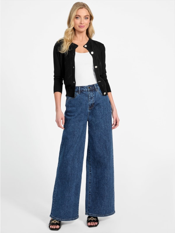 Peggy Rhinestone Cardigan | GUESS Factory