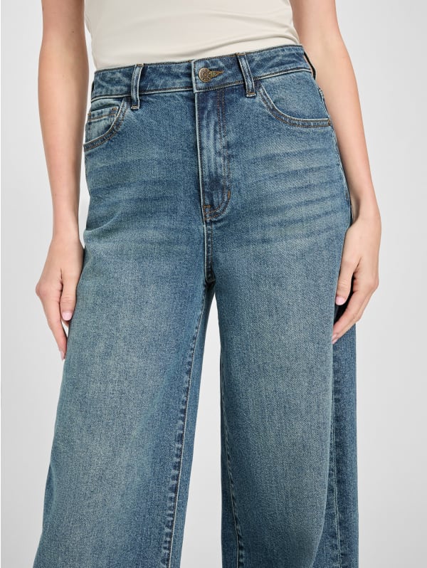 Lisbeth Wide Leg Denim Pants | GUESS Factory
