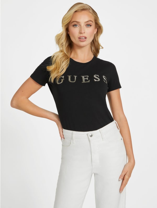 Pepper Metallic Logo Tee | GUESS Factory