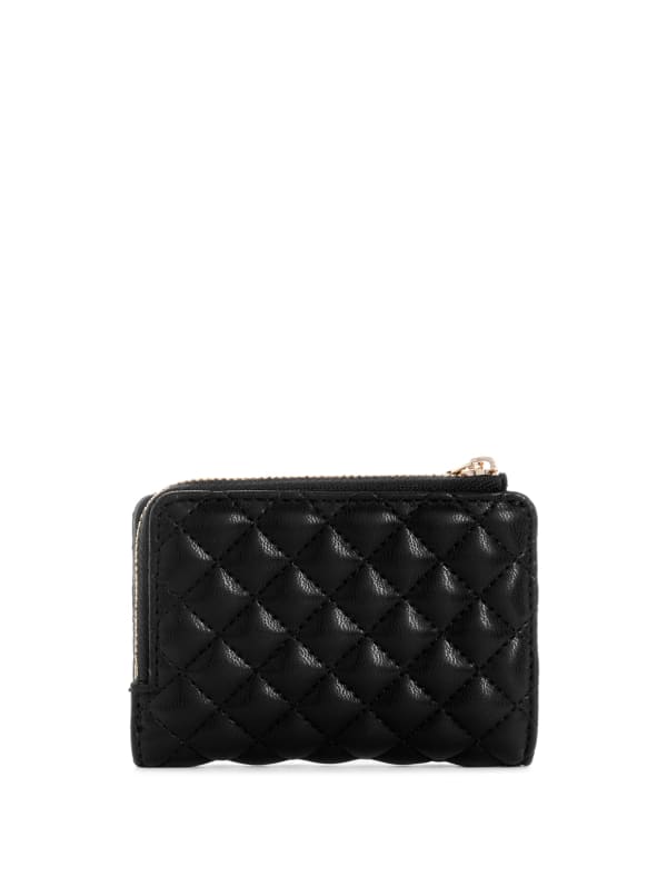 Amazon.com: GUESS Eco Rianne Zip Around Card Case, Black