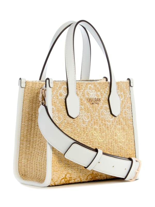ショルダーバッグ・ポシェット Guess SILVANA herringbone raffia mini tote bag HO1A3A72 Silvana Raffia Mini Tote | GUESS