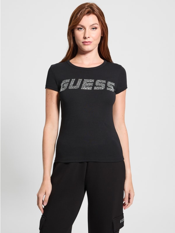 Eco Kiara Rhinestone Tee | GUESS