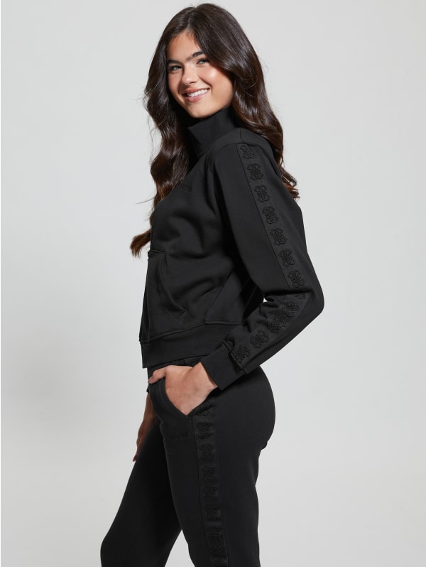 Stacie Logo-Tape Zip Sweatshirt