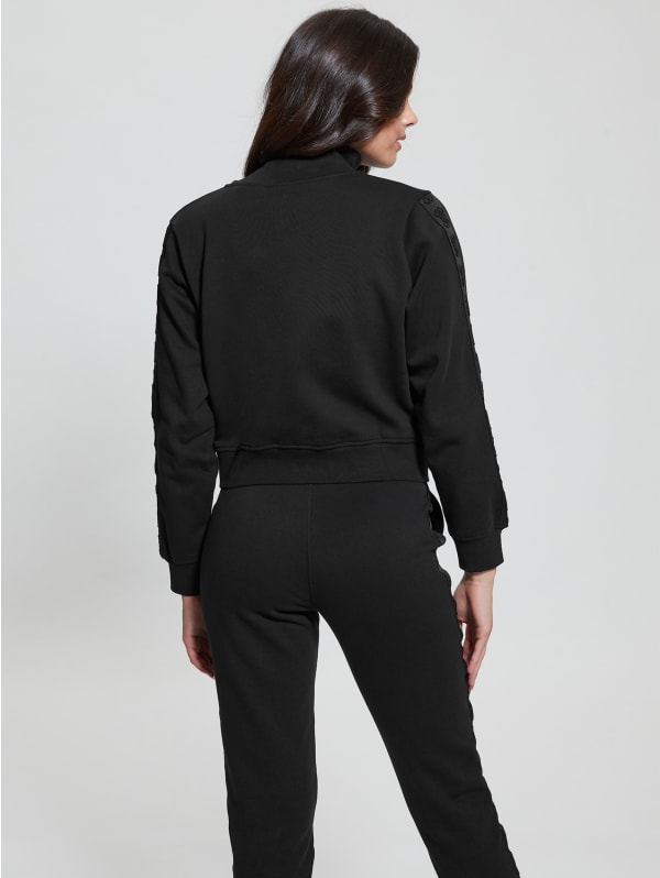 Stacie Logo-Tape Zip Sweatshirt