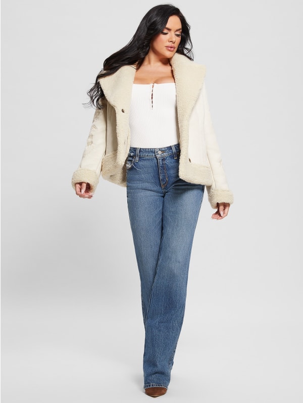 Ari Faux-Suede Embroidered Jacket | GUESS Canada