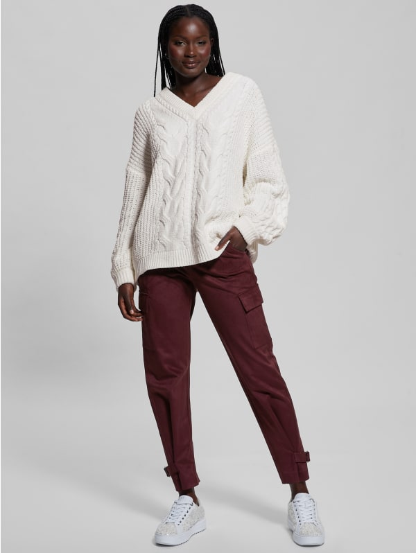 Aki Chenille Cable-Knit Sweater | GUESS Aki Chenille Cable-Knit Sweater | GUESS
