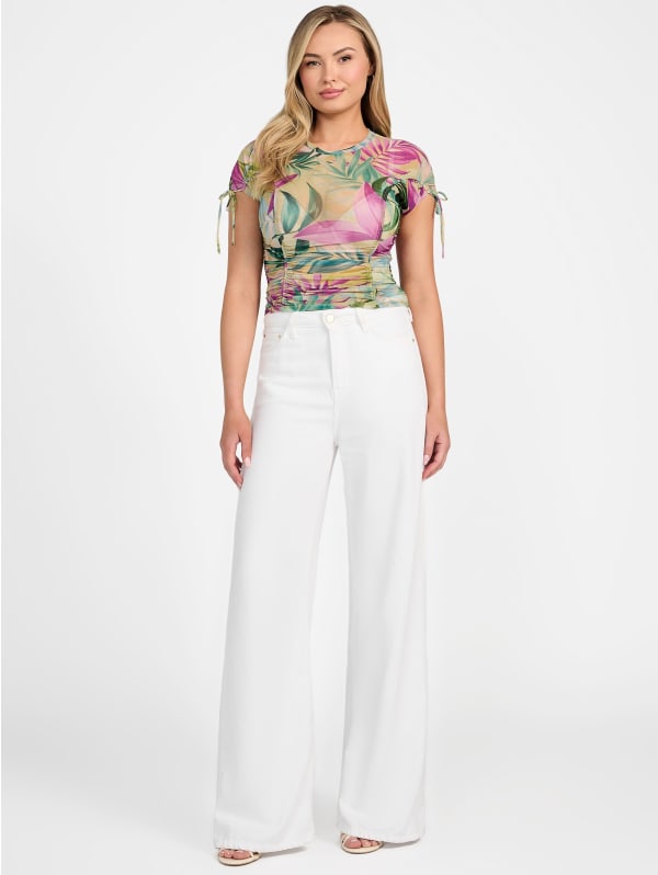 Eco Amaya Printed Mesh Top | GUESS