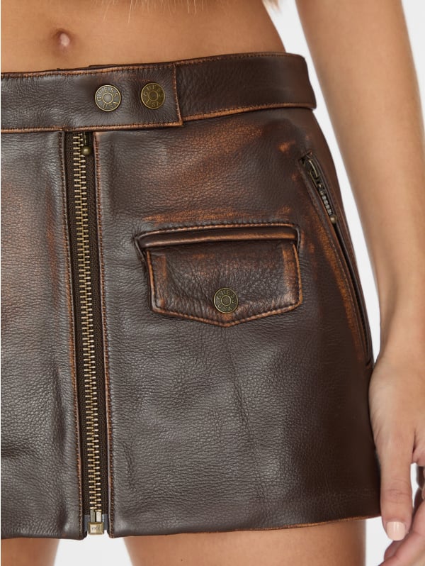 ミニスカート PHILOSOPHY Women Mini Skirts A01187119 0106 BROWN The Next Level Faux Suede Mini Skirt | Windsor