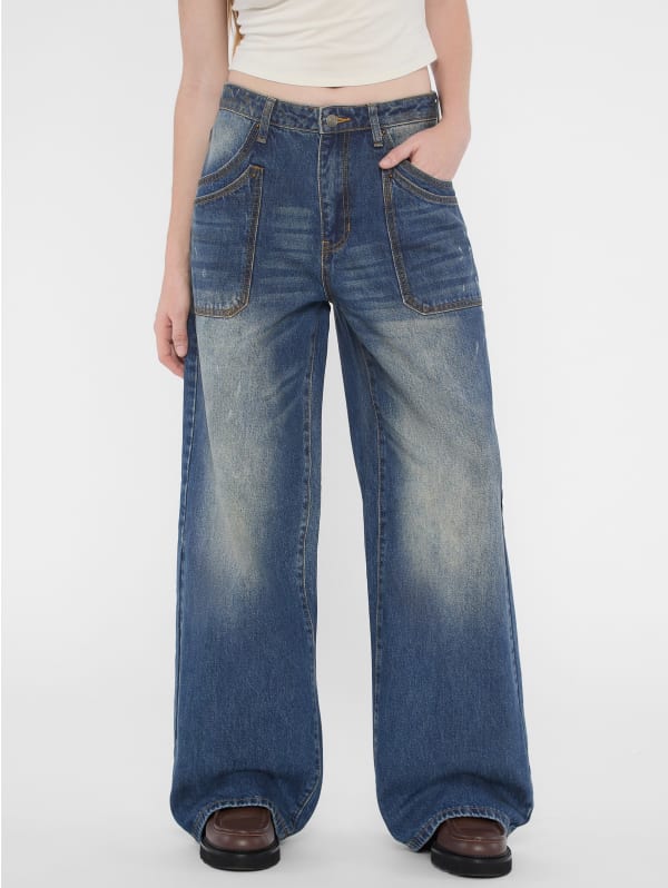 【メーカー包装済】 Wide-Leg Pocket Double Originals GUESS Jeans GUESS | パンツ