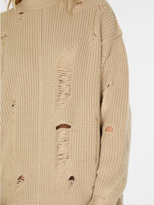 distressed sweater dress | GUESS