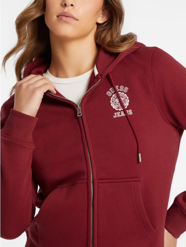 Classic Stamp Logo Zip-Up Hoodie | GUESS Classic Stamp Logo Zip-Up Hoodie | GUESS