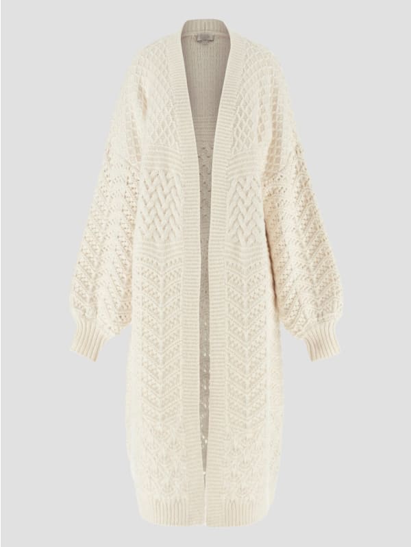Eco Valeria Mixed Stitch Cardigan | GUESS Canada