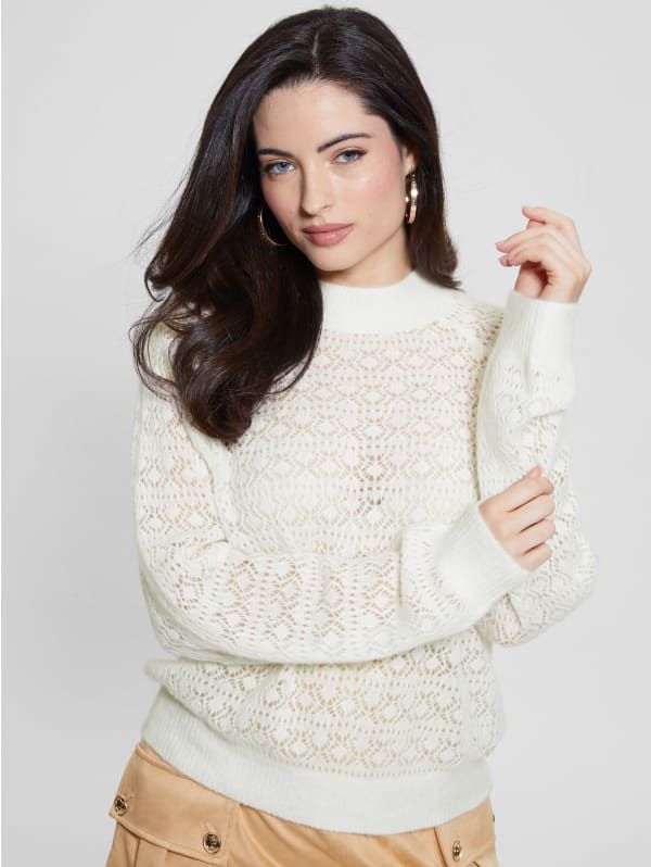 Kensley Open-Knit Sweater | GUESS Canada