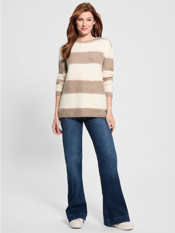 Eco Skye Striped Long Sweater | GUESS