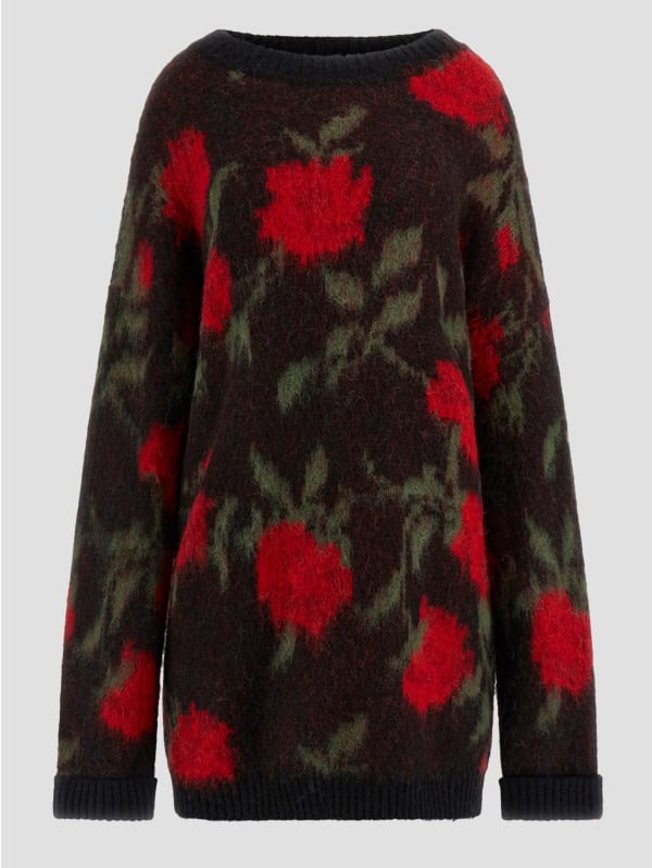 New Rose Embroidery Half-Zip Sweat[LEC1160] – CENO.JP