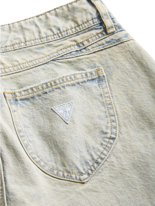 lace denim flare pants | GUESS
