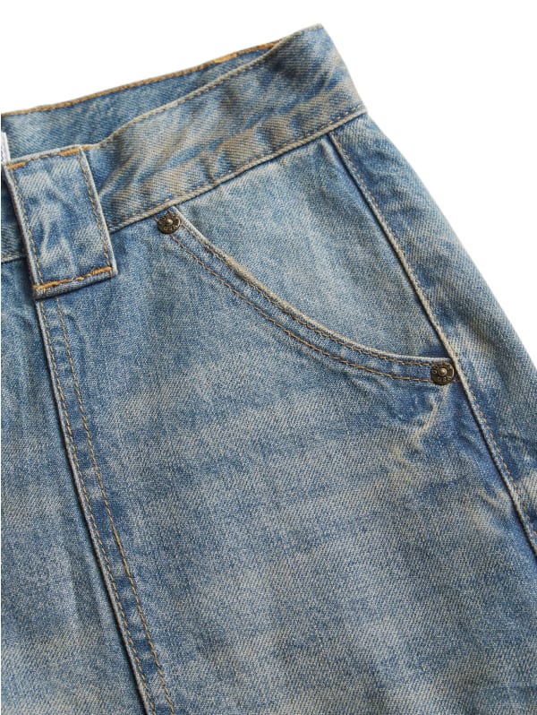 low-rise wide leg denim | GUESS