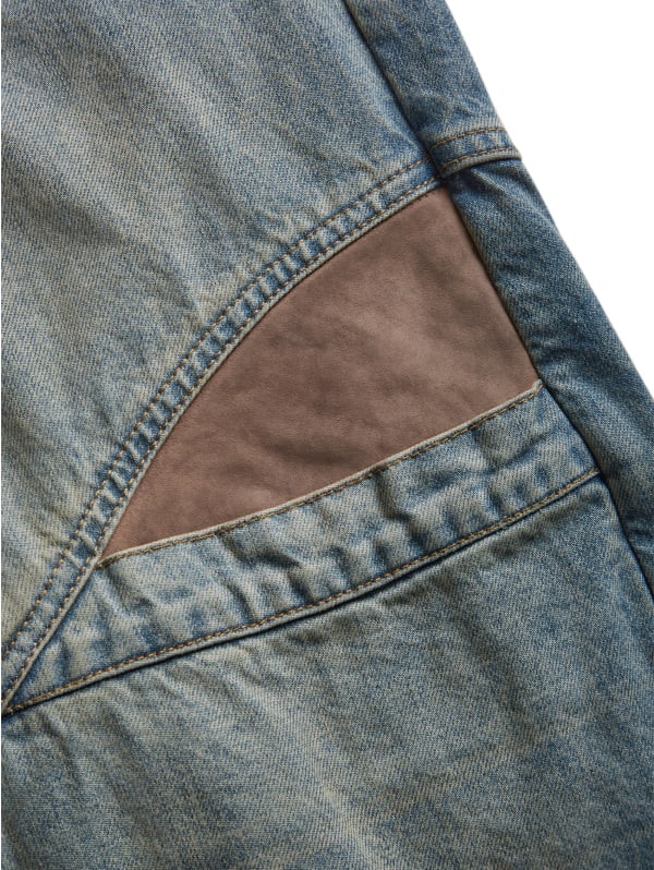 low-rise wide leg denim pants | GUESS