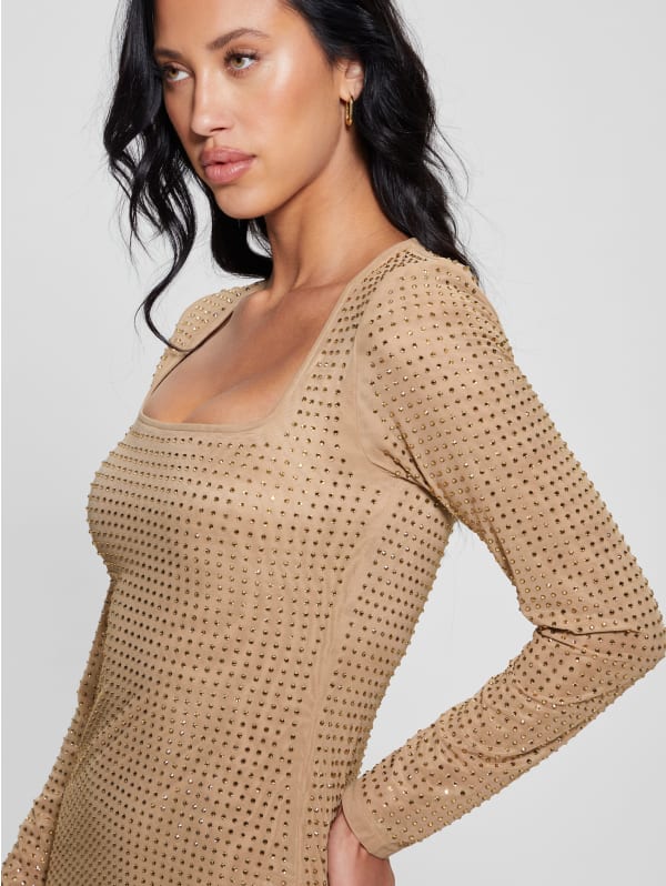Emilie Rhinestone Dress | GUESS