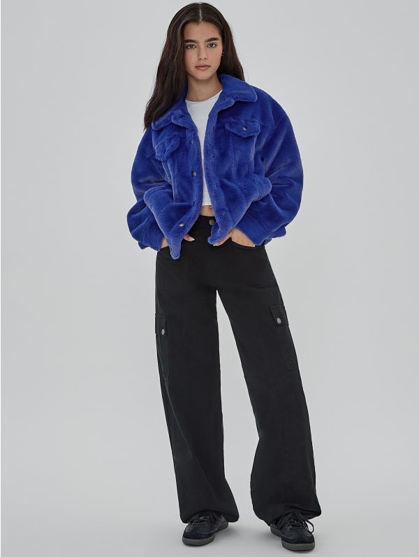 GUESS Originals Oversized Fur Jacket | GUESS GUESS Originals Oversized Fur Jacket | GUESS